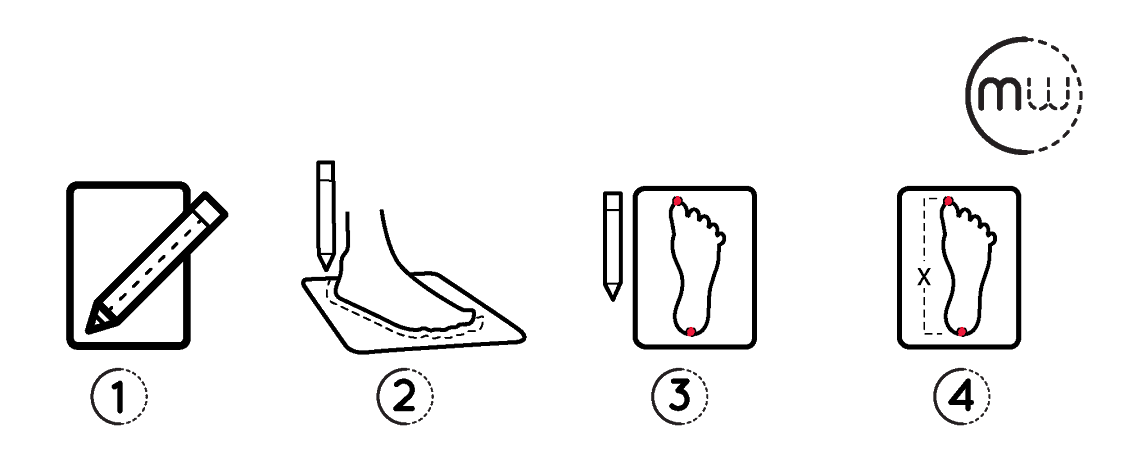 Instrukcja jak należy zmierzyć stopę i sprawdzić rozmiar dla butów My Wish